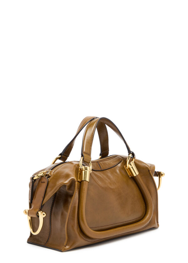 CHLOE Paraty 24 mini glossed leather shoulder bag - Image 4