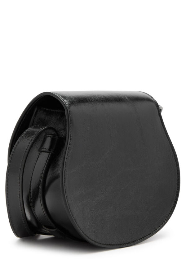 CHLOE New Season Marcie small glossed leather saddle bag - Image 3