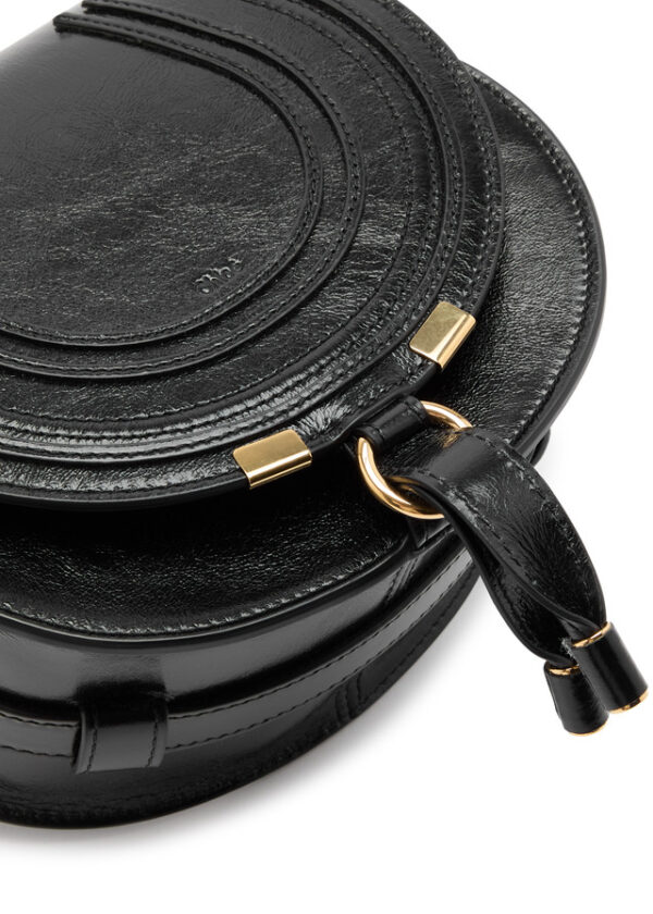 CHLOE New Season Marcie small glossed leather saddle bag - Image 4