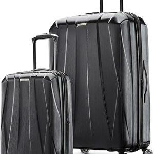 Samsonite Centric 2 Hardside Expandable Luggage with Spinner Wheels, Black, 2-Piece Set (20/28), Centric 2 Hardside Expandable Luggage With Spinners