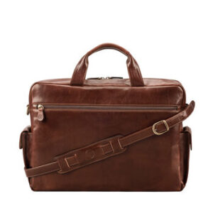 Luxury Leather Business Briefcase. 'The Lagaro'