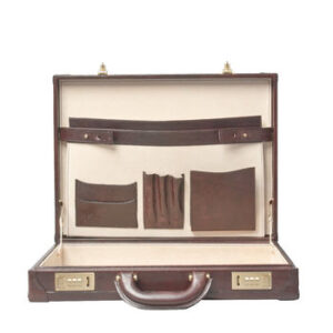 Luxury Slim Leather Attaché Case. 'The Scanno'