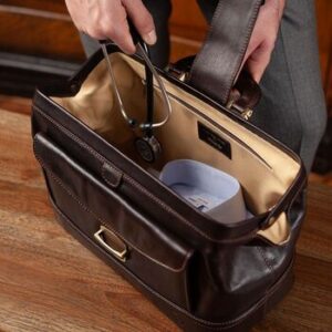 Personalised Small Leather Medical Bag.'The Donnini S'