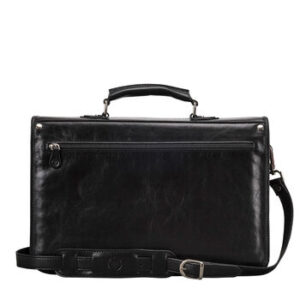 Personalised Two Sectioned Leather Satchel 'Jesolo2'